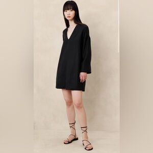 BANANA REPUBLIC EUROPEAN LINEN KAFTAN MINI DRESS